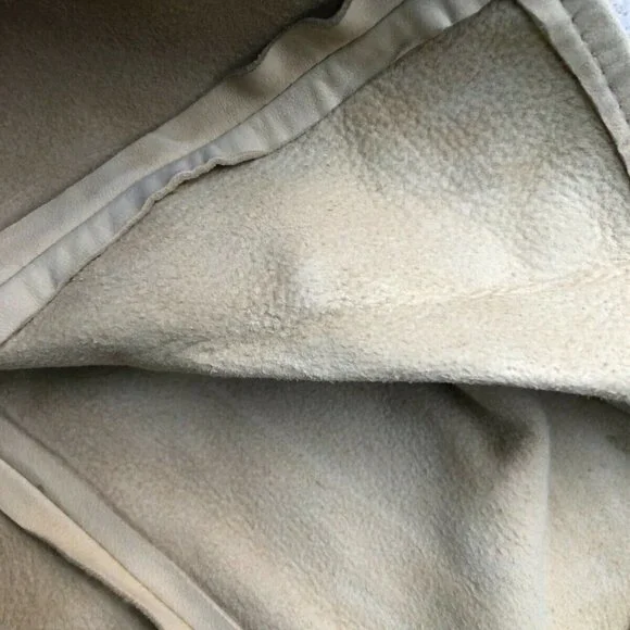 MICHAEL HOBAN Women's Vintage 90s SMALL North Beach Leather Tan Tank Top Shirt - Picture 4 of 7